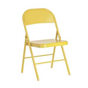 Aidana metal folding chair in mustard