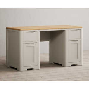 Alba Oak and Soft White Painted Computer Desk