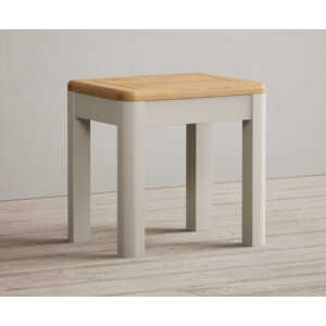 Alba Oak and Soft White Painted Dressing Table Stool