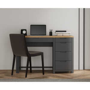 Bradwell Oak and Charcoal Painted Computer Desk