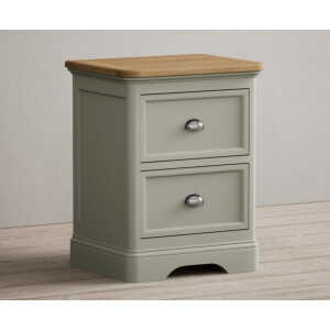 Brampton Soft Green Painted 2 Drawer Bedside Chest