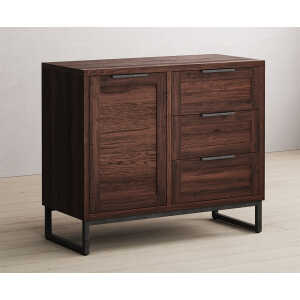 Dakota Dark Acacia and Metal Small Sideboard