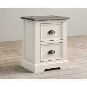 Dartmouth Oak and Soft White Painted 2 Drawer Bedside Chest