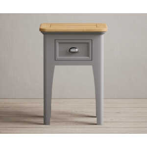 Felton Oak and Light Grey Painted 1 Drawer Bedside