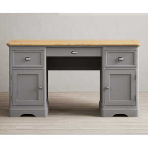 Felton Oak and Light Grey Painted Computer Desk