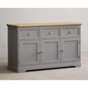 Felton Oak and Light Grey Painted Large Sideboard