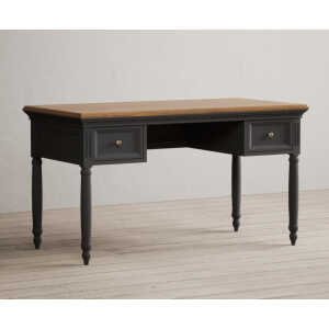 Francis Oak and Charcoal Grey Painted Computer Desk