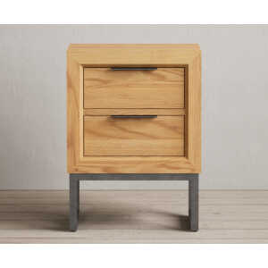 Loft Solid Oak 2 Drawer Bedside Table