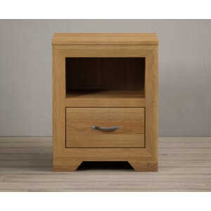 Tilt Solid Oak 1 Drawer Bedside Table