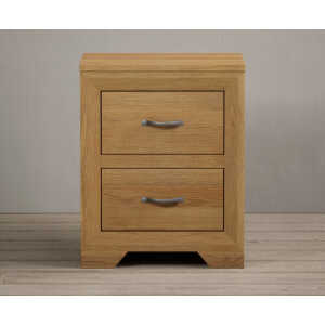 Tilt Solid Oak 2 Drawer Bedside Chest