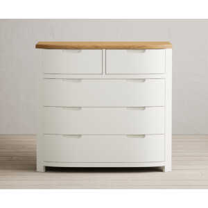 Bradwell Oak and Signal White Painted 2 Over 3 Chest of Drawers