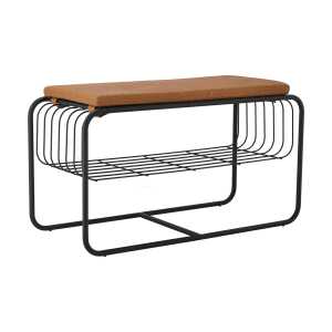 Scandi Living Nod bench/shoe rack 80x36x42 cm Black