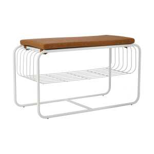 Scandi Living Nod bench/shoe rack 80x36x42 cm White